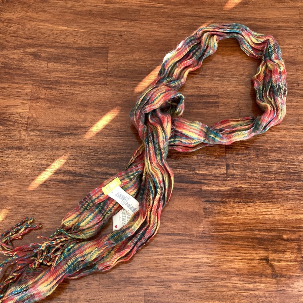NEW Hollister Retro Ultra Soft Tassel Fashion Scarf Mustard Yellow One Size NWT
